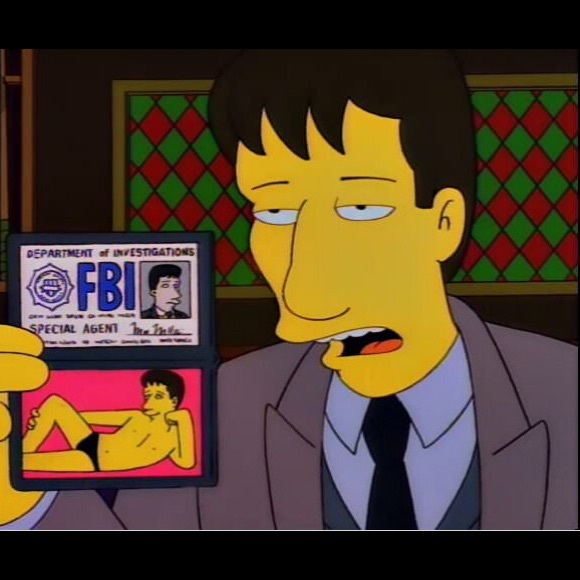 Fox Mulder FBI pin X-Files / Simpson’s mashup - Picture 7 of 8